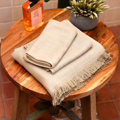 Debaans Bamboo 1 Bath & 2 Hand Towels 800 Gsm | 100% Bamboo, Quick Dry, Lightweight Towels (Olive)- Set Of 3