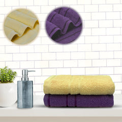 Sassoon Melrose 100% Cotton Hand Towel 400 Gsm | Highly Absorbent, Soft Material Perfect For Daily Use (Assorted) -2 Piece