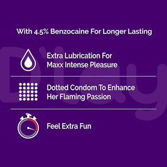 D'lay Dotted Real Feel For Men Ultra Soft, Long Lasted, Lubricated Chocolate Condoms 10 (Pack Of 1)