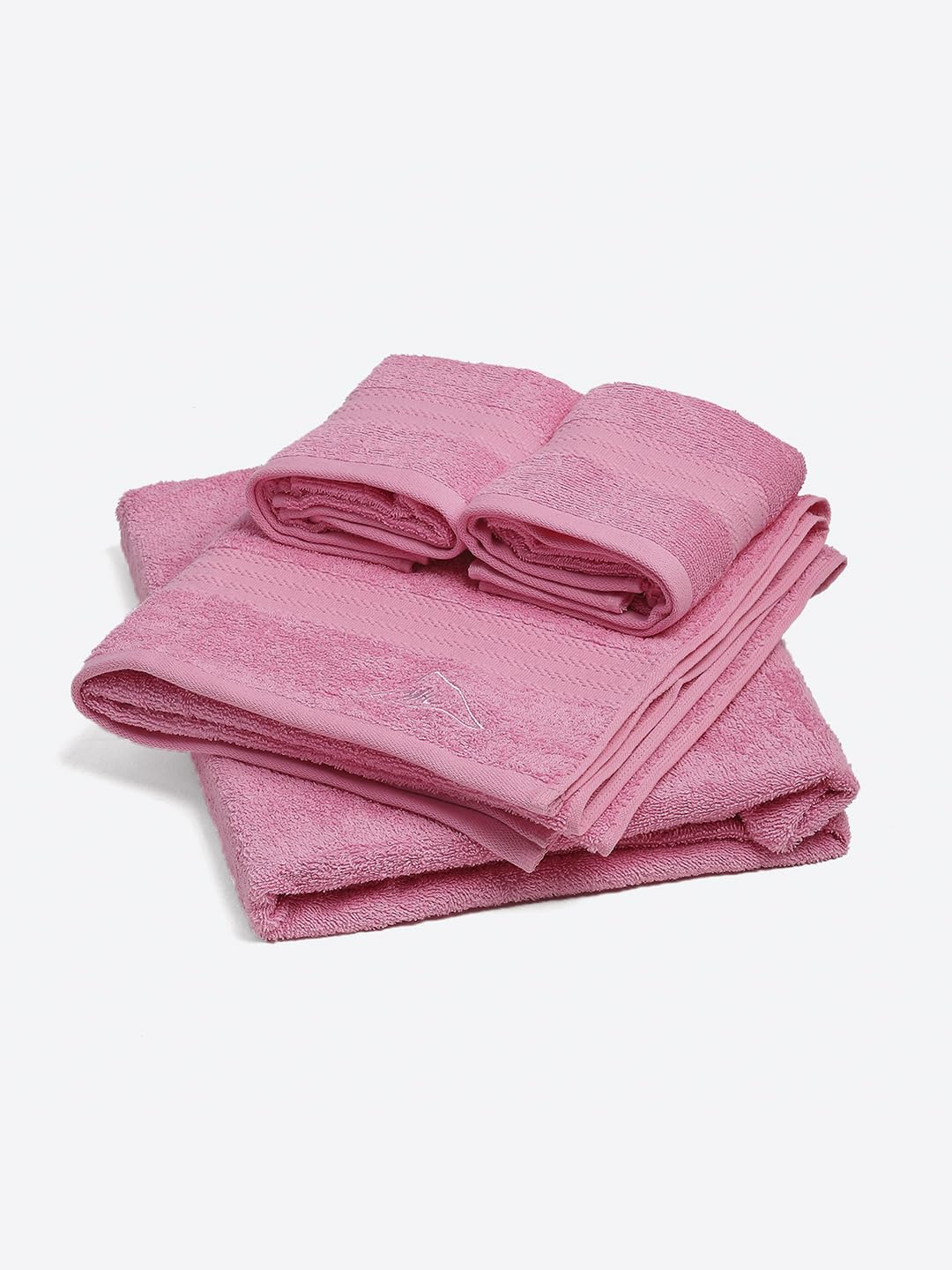 Monte Carlo Solid 2 Bath Towel & 2 Hand Towel 1400 Gsm (Light Pink)