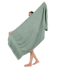 Doctor Towels World'S First Banana Terry Bath Towel 500 Gsm | Australian Formulated Antibacterial-Treated, Dual-Side For Face & Body, High Absorbent, Odor Free, Super Soft (Sage Green)