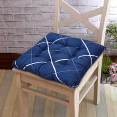 Microfiber Chair Cushion Pad, Chair Back Rest Pillow, Blue, Size - 45 X 47 X 7 Cm | Furniture Cushion, Versatile Use, Lightweight, Breathable | Soft Pillow - Pack Of 2