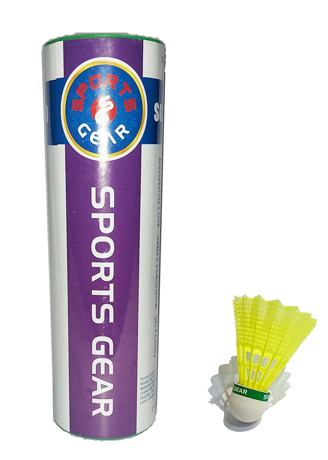 Sports Gear SG7360 Nylon Badminton Shuttlecock , Fast Recovery & Stable Trajectory | Green , Pack Of 6