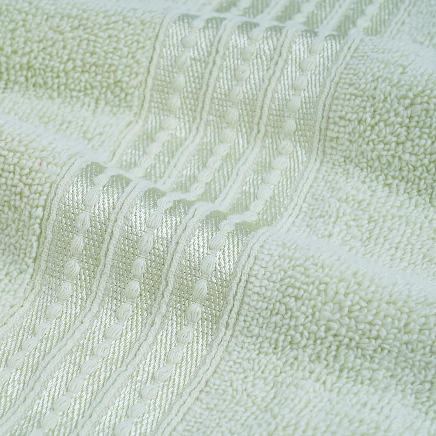 Micro Cotton Remy Basel Luxury Terry Cotton Bath Towel 550 Gsm | Super Comfortable 100% Long Staple Cotton Bath Towel (Spring Green)
