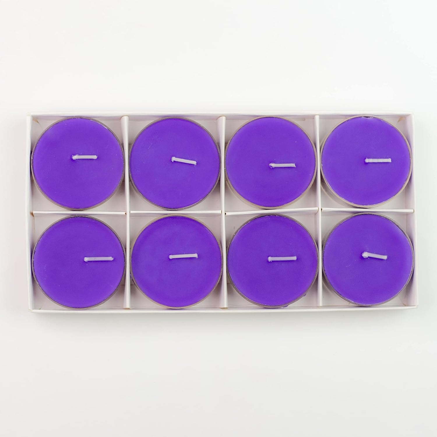 CANDLE BIG LAVENDER FRAGRANCE TEALIGHT | BURNING TIME 9 HOURS PACK OF 8 CANDLES