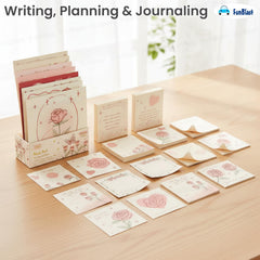 Morning & Rose Sticky Notes –200 Sheets Kawaii Memo Pads | Notes For Study, Writing, (Rose Roll)
