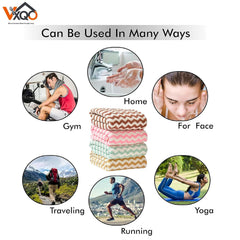 Vxqo Microfiber Large Size Bath Towels 300 Gsm | Soft & Absorbent Bath Towel For Men & Women (Purple)