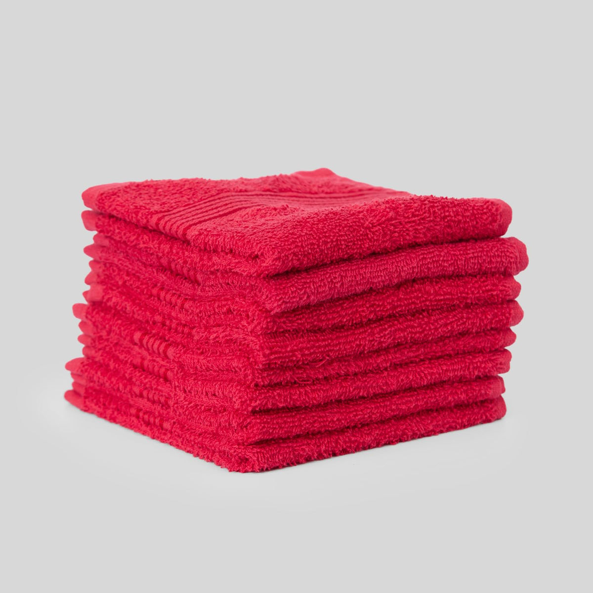 Kopa By Bianca 100% Cotton Soft Terry Face Towel 400 Gsm (Cardinal Red) -Pack Of 8