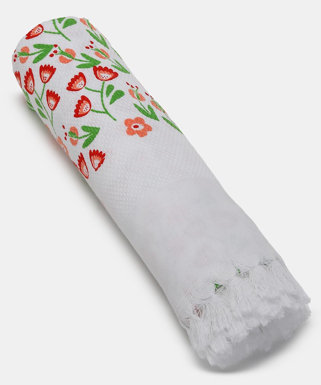 Suam Aruba Cotton Towel 400 Gsm | Quick Absorption For Beach, Pool, Travel, Spa & Yoga | Printed Cotton Towel - Standard Size | Peach