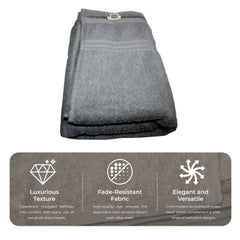 Bhapri Turkish 100% Cotton Luxury Bath Towels 500 Gsm | Lightweight Soft & Absorbent Quick Dry Plush Bathroom Towels (Grey)