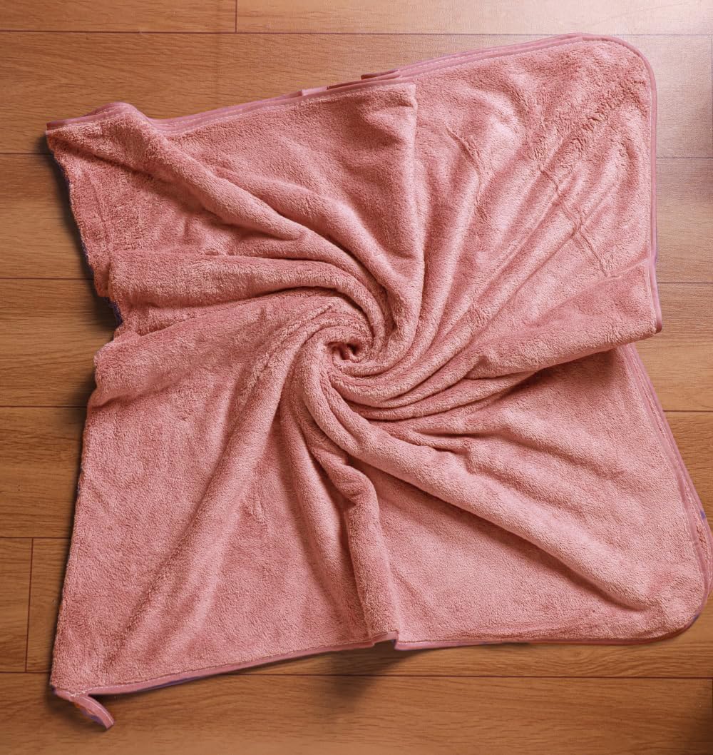 Midastra Microfiber Bath Towel 500 Gsm | Quick Drying, Lint-Free & Long Lasting | Perfect for Home, Gym & Travel Bath Towel (Peach)