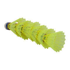 Yonex MAVIS 350 Badminton Nylon Shuttlecocks, Blue Cap, Colour - Yellow, Pack Of 6 Shuttles