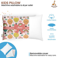 Personalized Pillow For Kids, Super Soft Cotton Kids Cushion - 12 X 18 Inches | Custom Name, For 5 Years Old Kids, Adorable Prints | For Head, Neck Support Baby Pillow - Pillow 19