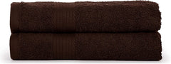 Tiqh Organic Cotton Thick & Plush Hand, Gym & Workout Hand Towel 500 Gsm - Set Of 2 (Brown)