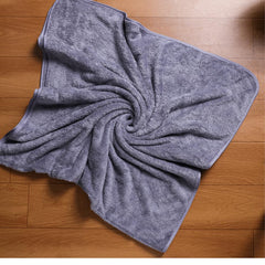 Krujyam Microfiber Large Bath Towels 290 Gsm | Extra Soft Plush & Quick Dry High Absorbency With Large Size Bath Towels (Grey)