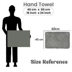 Urbanleaf Stripe Microfiber Hand Towels 340 Gsm | Gym & Workout Towels, Pack Of 4 (Multicolor 2)