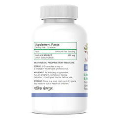 Sanmesh Ayurvedic Garlic (Lahsun) Extract, Natural Anti - Fungal & Anti - Bacterial, Helps To Regulate Cholestero & Health Support, Immune Support For Men & Women 500mg | 60 Capsules 100gm 0.2lbs