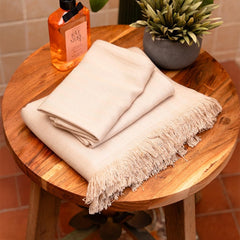 Debaans Bamboo 1 Bath & 2 Hand Towels 800 Gsm | 100% Bamboo, Quick Dry, Lightweight Towels (Beige)- Set Of 3