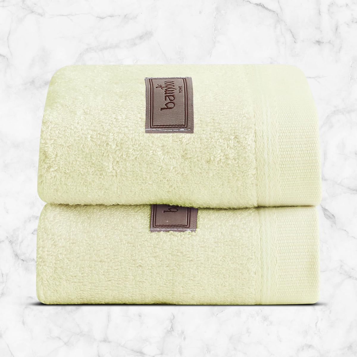 Spread Spain 100% Bamboo Face Towel 360 Gsm | Ultra Soft Absorbent, Quick Dry Towels For Facewash, Gym, Sports, Travel, Suitable For Acne Prone Skin | Pack Of 2 (Cream)