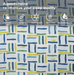 Cotton Printed 1 Single Bedsheet With 1 Large Size Pillow Covers - 60 X 90 Inches, Multicolor | 240 Thread Count - Light Weight, Suitable For All Seasons & Easy To Wash