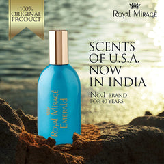 Royal Mirage Emerald Eau De Cologne Spray 120ml 4.0 Fl.oz. Alcohol Free | Men Fragrance