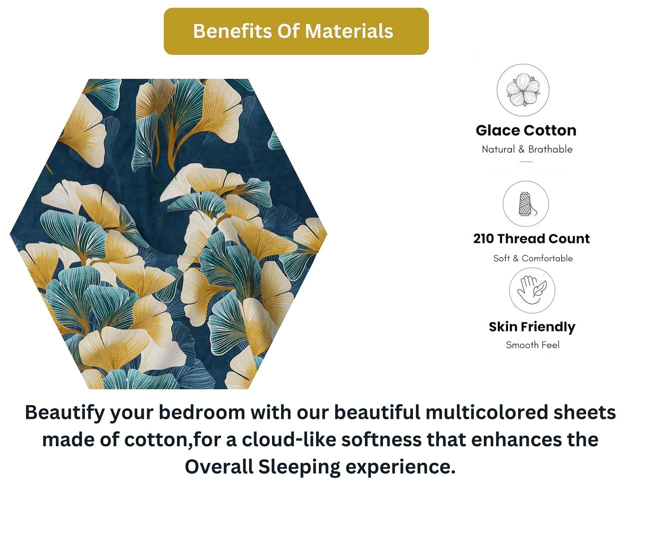 Luxurious Glace Cotton Super Soft Bedsheets King Size Bed (72 X 78 X 8 Inch) With 2 Pillow Cover | All Around Elastic Fitted Bedsheets, Teal Blue