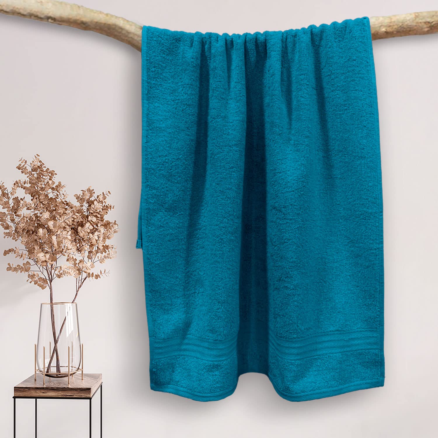 Sassoon Anatolia 100% Cotton XL Bath Towel 500 Gsm | Extra Soft, Quick Drying & Super Absorbent Bath Towel For Men & Women (Teal)