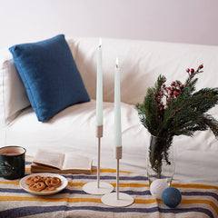 WHITE TAPER CANDLES PACK OF 4 | PERFECT FOR CANDLIGHT DINNER CELEBRATE CANDLES