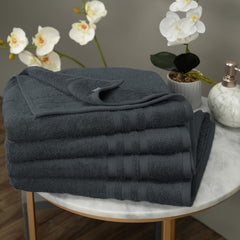 Tiqh 100% Cotton Thick & Plush Luxury Hand Gym & Workout Hand Towel 800 Gsm - Set Of 4 (Grey)