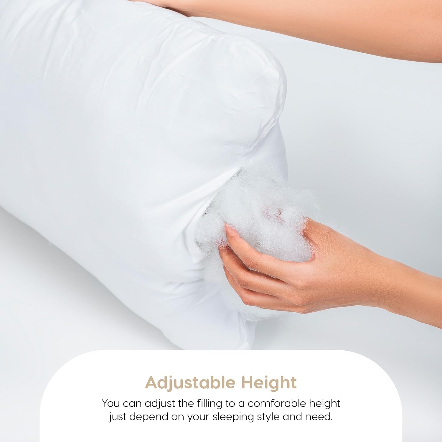 Microfiber Bed Pillows For Sleeping Without Cover, White Pillows- 26x17 Inches | Height Adjustable White Pillows, Rectangular Shape, Easy Maintenance, Superior Softness - Pack Of 4