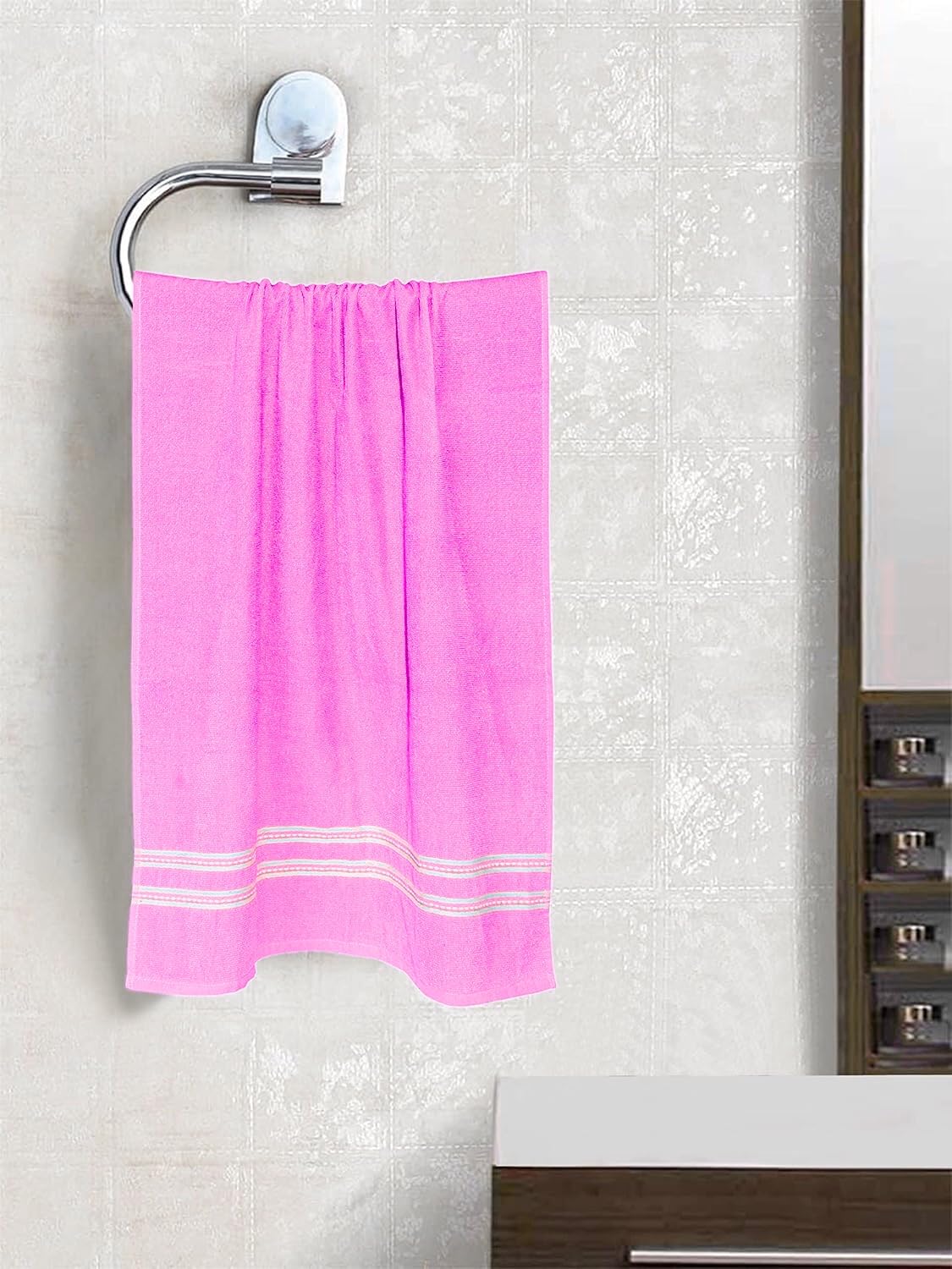 Home Elite Cotton Bath Towel 400 Gsm (Baby Pink)