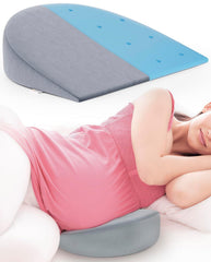 Pregnancy Pillow For Pregnant Women, Memory Foam Maternity Pillow, Grey | Wedge For Supporting Belly, Back During Pregnancy - Provides Soft-Support To The Baby Bump - Comfortable Pillow