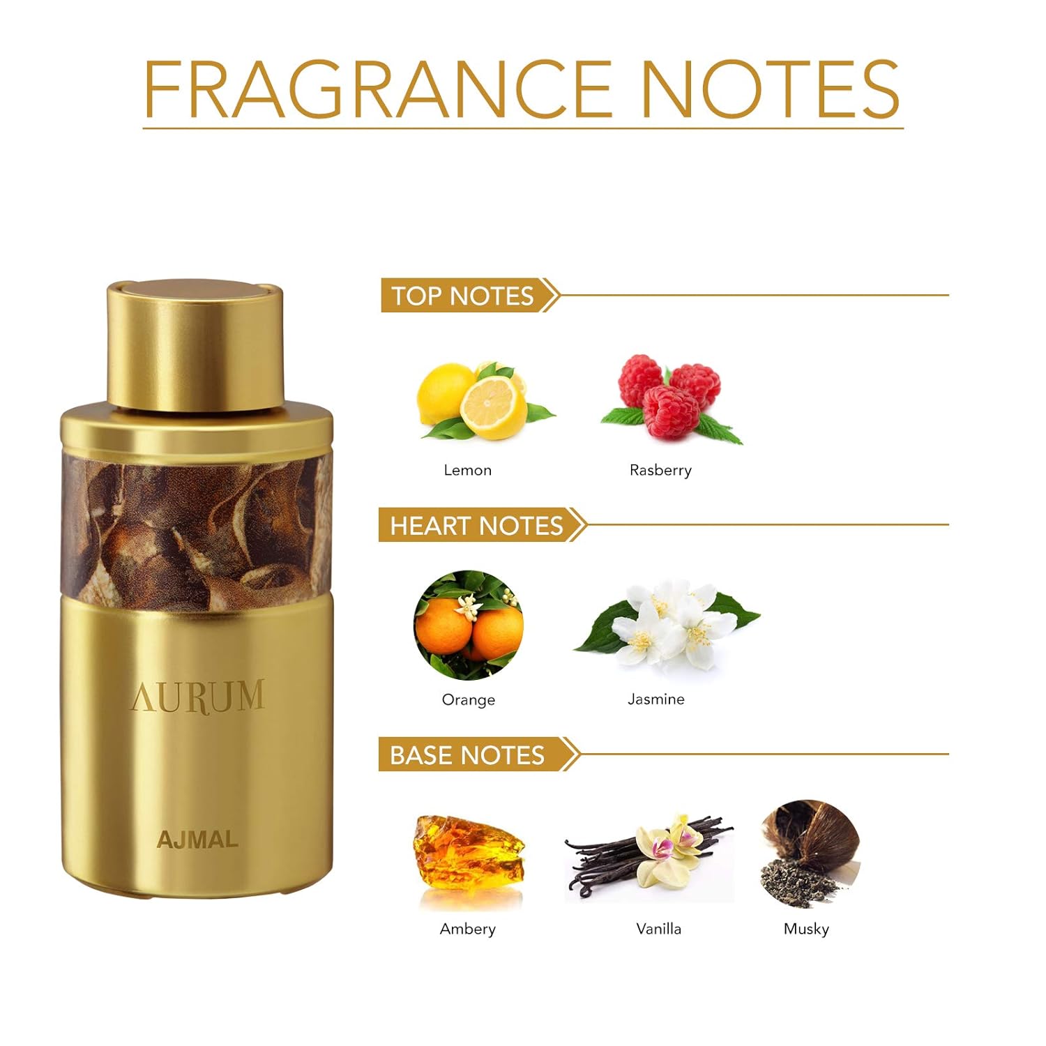 Ajmal Women Aurum Fruity Perfume 10ml | For Unisex 0.3 fl.oz.