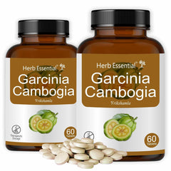 Herb Essential Pure Garcinia Cambogia Extract 500mg, Weight Loss | 60 Tablets 100gm 0.2lbs Each Pack Of 2