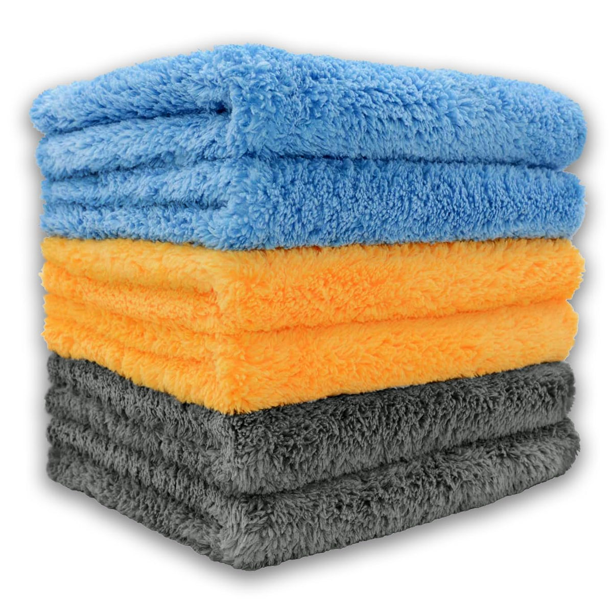 Max Microfiber Cloth 900 Gsm | Softest & Safest Ever Edgeless Coral Fleece Microfiber Cloth Towel For Car Cleaning, Drying, Buffing & Polishing - Pack Of 6
