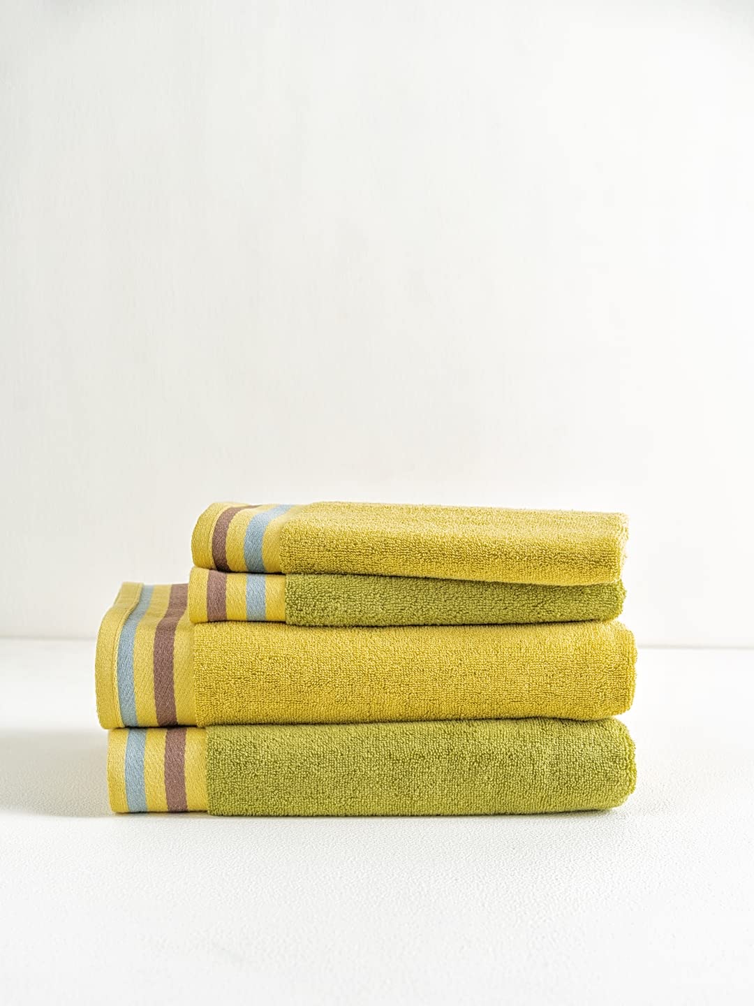 Ddecor Live Beautiful 2 Bath Towels & 2 Hand Towels 1400 Gsm (Green Lemon)