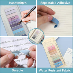 Sticky Book Tabs, Repositionable Book Flags Strip, Colorful Sticky Book Tabs - Pack Of 3