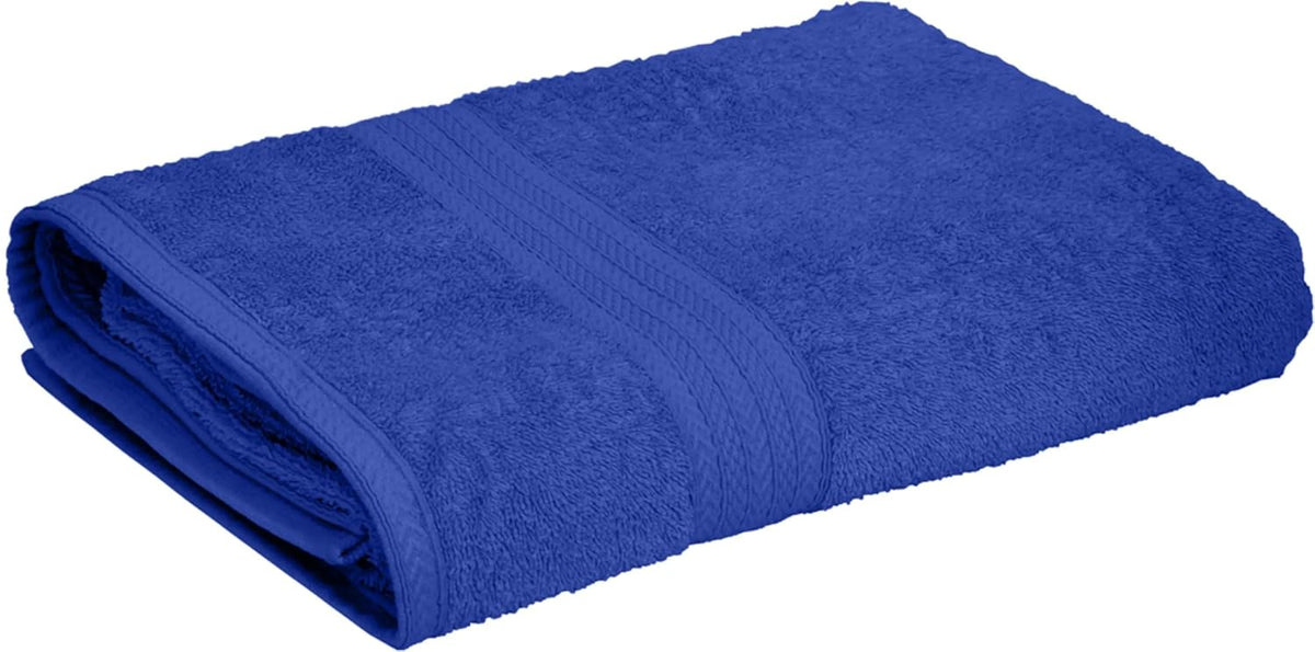 100% Cotton Large Size Bath Towel 500 Gsm | Soft & Absorbent Quick Dry & Durable Bath Towel (Blue)