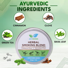Ayurvedic Herbal Smoking Blend 1 Pack 1 Oz/ 30g Can With Frutta Tube 100 Tubes Per Box - Tobacco-Free & Nicotine-Free Smoking Mixture