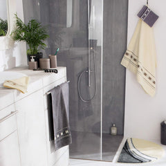 Casa Copenhagen Egyptian Design 2 Bath + 2 Hand & 2 Face Towels 1800 Gsm | He & She X Line Collection 100% Cotton 6 Piece Towel Set - Grey & Cream