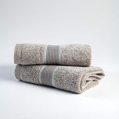 Spread Spain Water & Soil Hand Towel 500 Gsm | Luxurious Blend Of Cotton & Bamboo Fiber Hand Towel Ultra-Absorbent, Quick-Drying & Skin-Friendly (Brown) - Pack Of 2