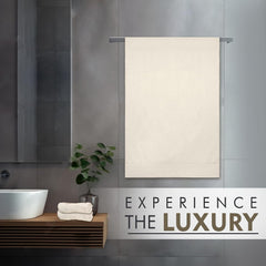 Ambra Linens 500 Gsm Highly Absorbent Towel, 100% Cotton, Soft & Plush, All Seasons Use, Large, Everyday Use, Durable (Cream)