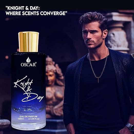 Oscar Knight & Day Perfume 100ml 3.4 Fl.oz. | Notes Of Amber & Patchouli | Premium Luxury Perfume | Long Lasting | Fresh Fragrance | Edp | Unisex