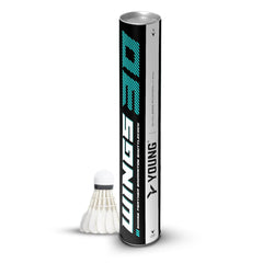 Young Wings 30 Goose Feather Badminton Shuttlecock (A+ Grade) Tournament Grade Professional Feather Shuttlecock | Hi-Dura Natural Cork | Suitable for Professionals , Speed 76 | Pack Of 1