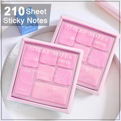 Sticky Notepad, Pink Color Inspired By Eye Shadow Plates, 7 Colors X 210 Sheets | Self Adhesive