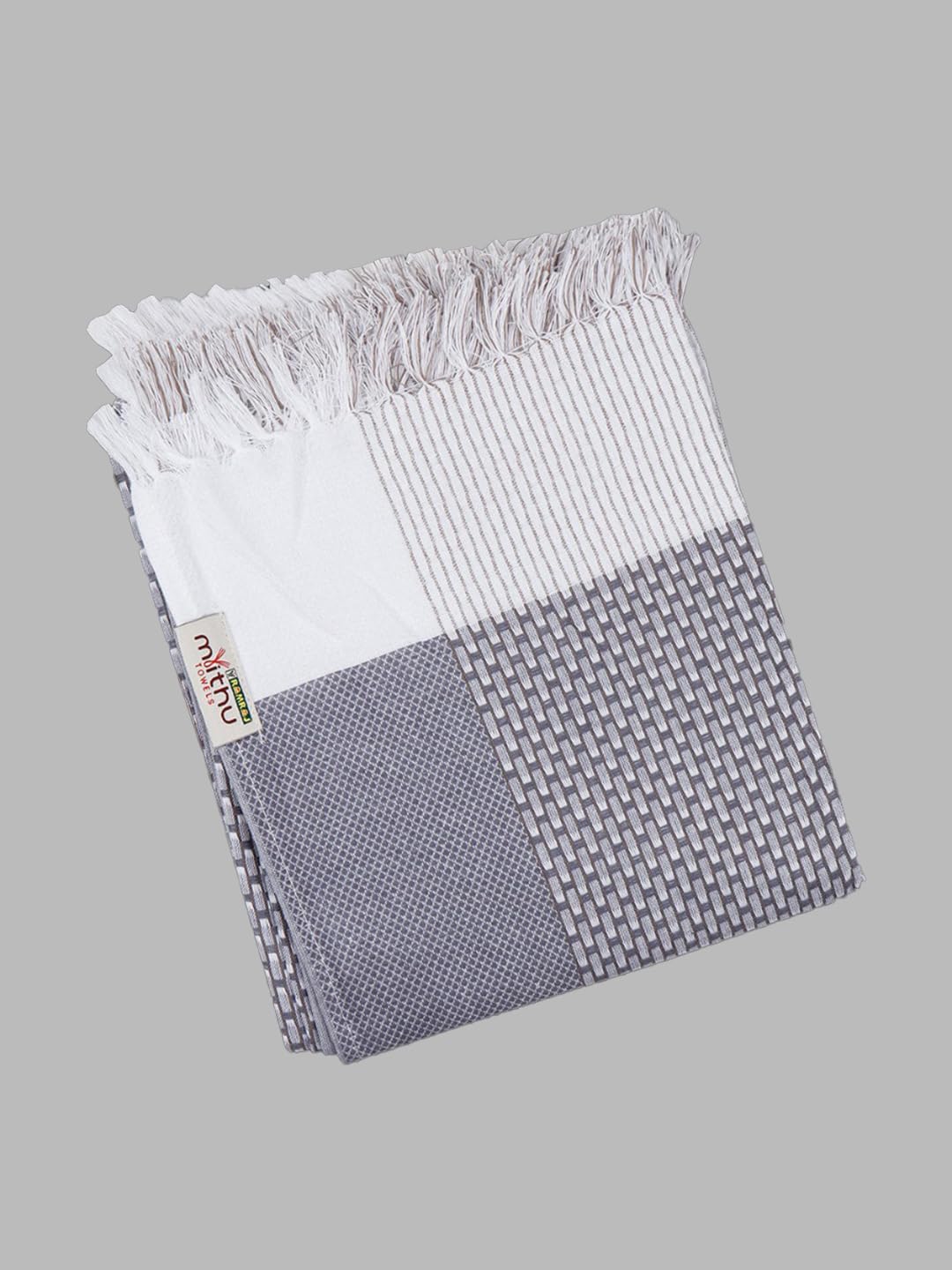 Ramraj 100% Cotton Signature Checked Bath Towel 1200 Gsm (Multicolor)- Pack Of 4