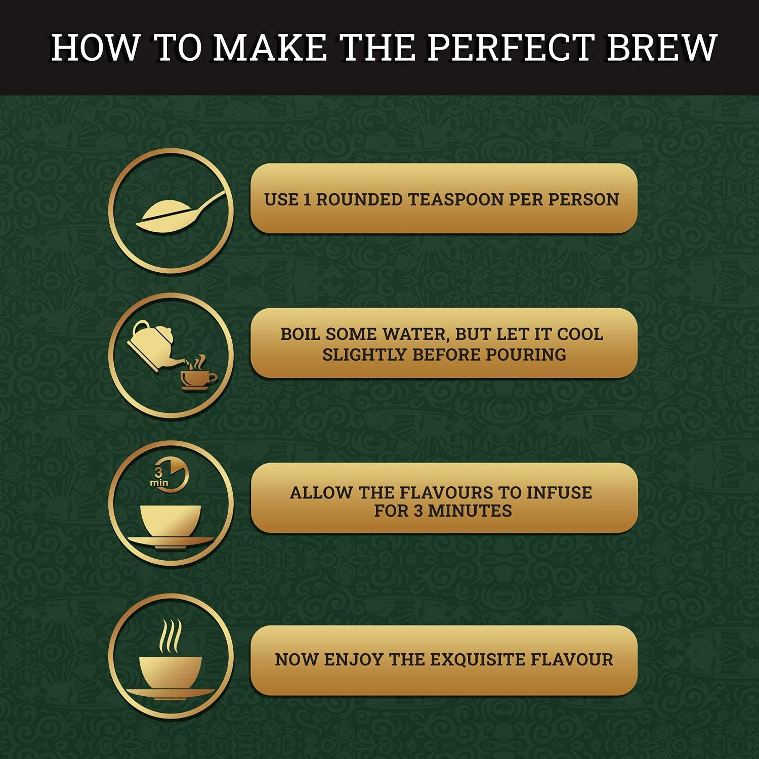 Twinings Darjeeling Whole Leaf Green Tea - 50gm, 1.7 Ounce | Delicate Flavor, Mystical & Enchanting - High Caffeine Loose Leaf Tea | Light Flavor Strength