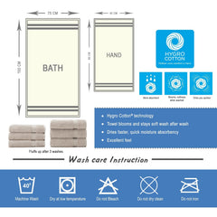 Spaces Cotton Hand Towel 600 Gsm (Cream) - 2 Pcs