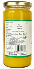 Premium A2 Certified Sahiwal Desi Cow Ghee By Birdie Superfoods | Rich In Nutrients Flavor Healthy Desi Ghee Perfect For Heart Health | (400ml) 13.5 Ounce | Glass Bottle