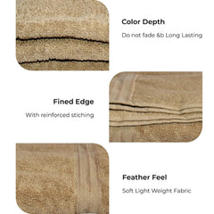 Bhapri Turkish 100% Cotton Luxury Bath Towels 500 Gsm | Lightweight Soft & Absorbent Quick Dry Plush Bathroom Towels (Golden Yellow)